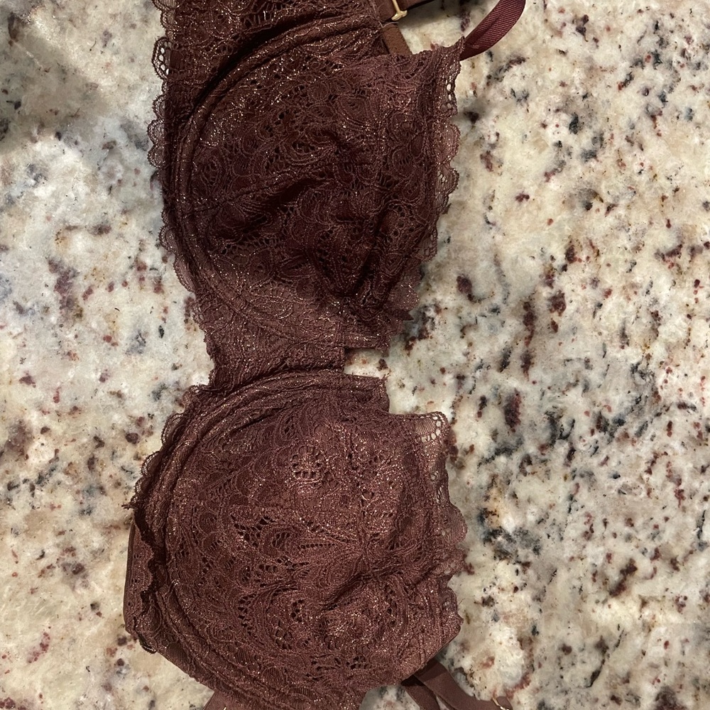 Soma Lace Underwire Bra in Chocolate Brown